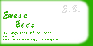 emese becs business card